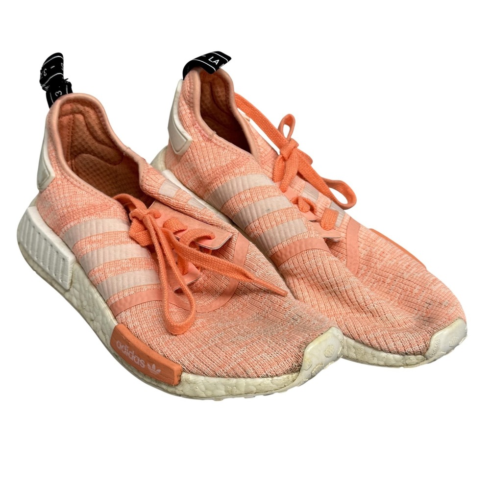 Adidas NMD_R1 Shoes Womens Size 9 Pink Knit Boost Running Sneakers BY3004